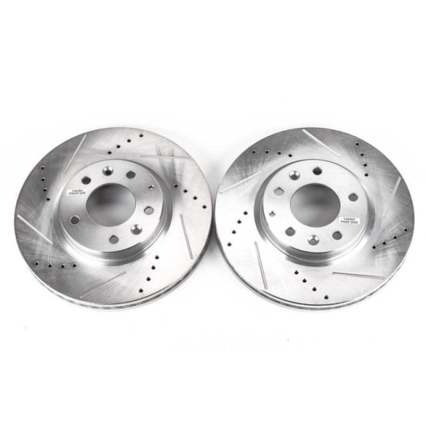 PowerStop JBR1314XPR PowerStop Evolution Performance Drilled, Slotted & Plated Brake Rotor Pair