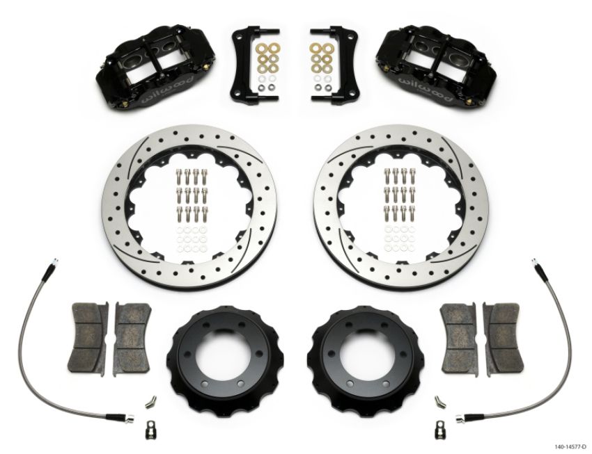 Wilwood 140-14577-D Narrow Superlite 6R Front Kit 12.88in Drilled Rotor w/ Lines 05-15 Toyota Tacoma