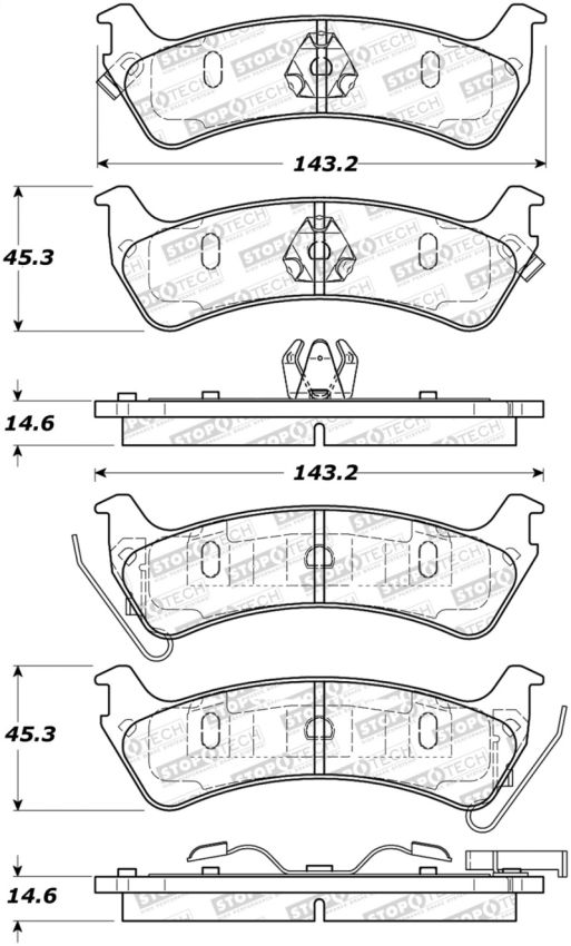 Stoptech 305.06660 Street Select Brake Pads