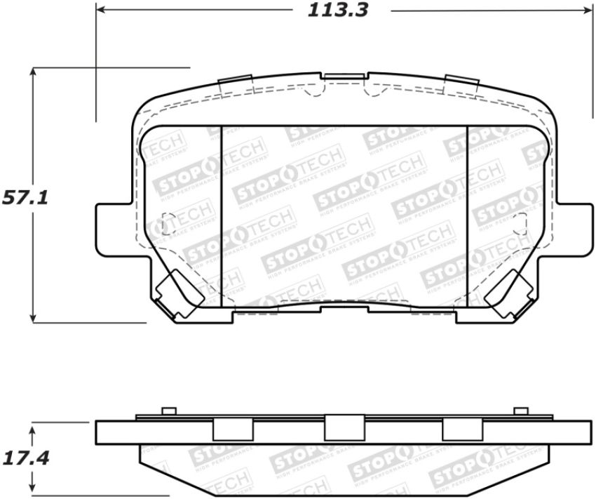 Stoptech 308.17660 Street Brake Pads - Front