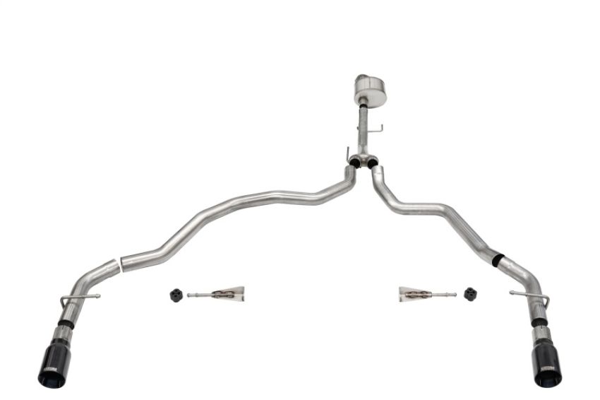 CORSA Performance 21143BLK Corsa 2021-2024 Ford F-150 Regular Cab/6.5in Bed 5.0L V8 Xtreme Cat-Back Dual Rear Exit-Black PVD