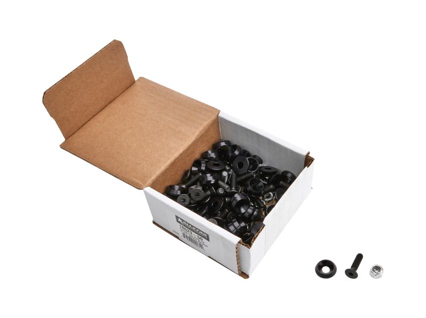ALLSTAR PERFORMANCE ALL18629-50 Countersunk Bolts 1/4in w/ 3/4in Washer Blk 50pk
