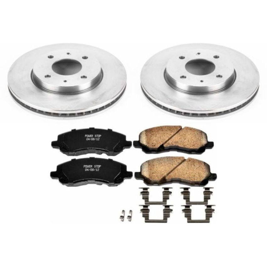 PowerStop KOE5256 OE Stock Replacement Low-Dust Ceramic Brake Pad and Rotor Kit