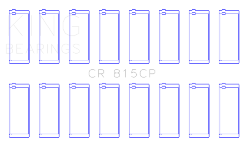King Engine Bearings CR815CP King GM 287, 316, 347, 370,400, 421, 428, 455 Connecting Rod Bearing Set