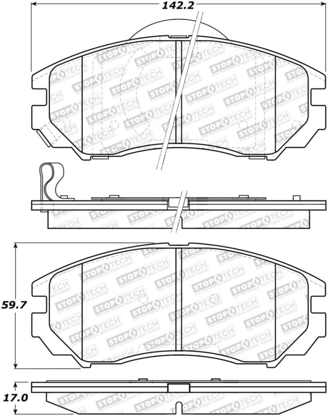 Stoptech 308.11040 Street Brake Pads