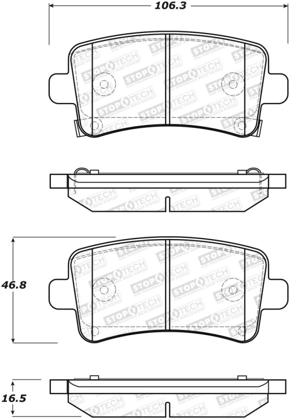Stoptech 308.14300 Street Brake Pads