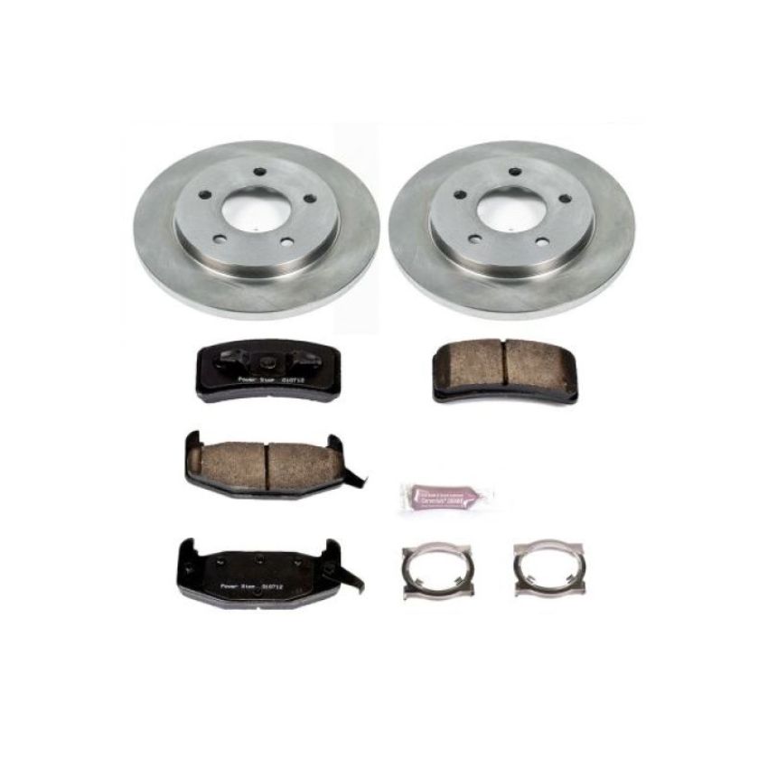 PowerStop KOE1501 OE Stock Replacement Low-Dust Ceramic Brake Pad and Rotor Kit