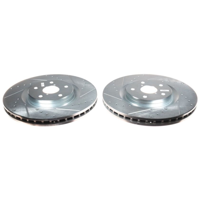PowerStop JBR1789XPR PowerStop Evolution Performance Drilled, Slotted & Plated Brake Rotor Pair