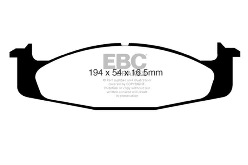 EBC Brakes DP61260 6000 Series Greenstuff Truck/SUV Brakes Disc Pads