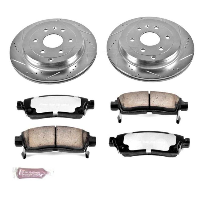 PowerStop K5262-36 Z36 Truck and SUV Carbon-Fiber Ceramic Brake Pad and Drilled & Slotted Rotor Kit
