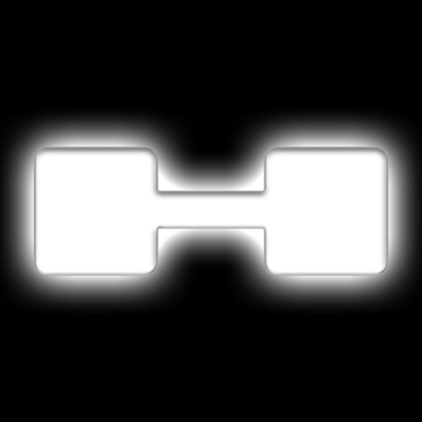 Oracle Lighting 3140-H-001 Universal Illuminated LED Letter Badges - Matte White Surface Finish - H