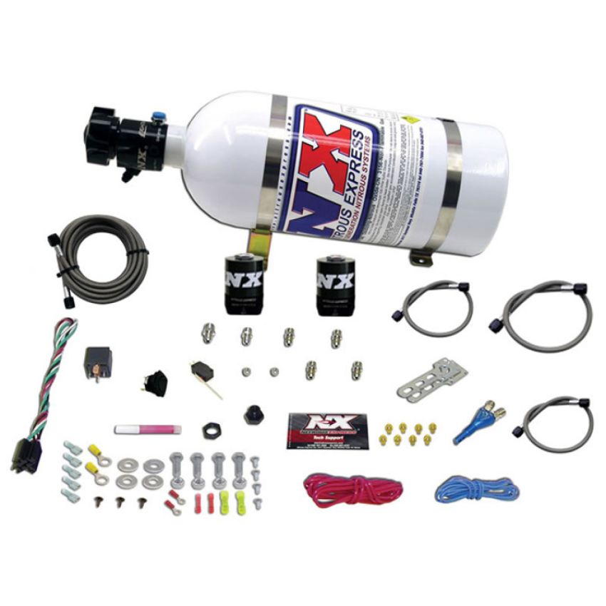 Nitrous Express 20118-10 GM EFI RACE (100-150-200-250HP) SINGLE NOZZLE WITH 10LB BOTTLE