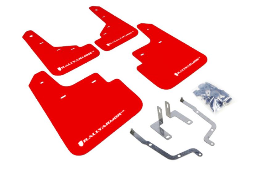 Rally Armor MF31-UR-RD/WH Red Mud Flap/White Logo