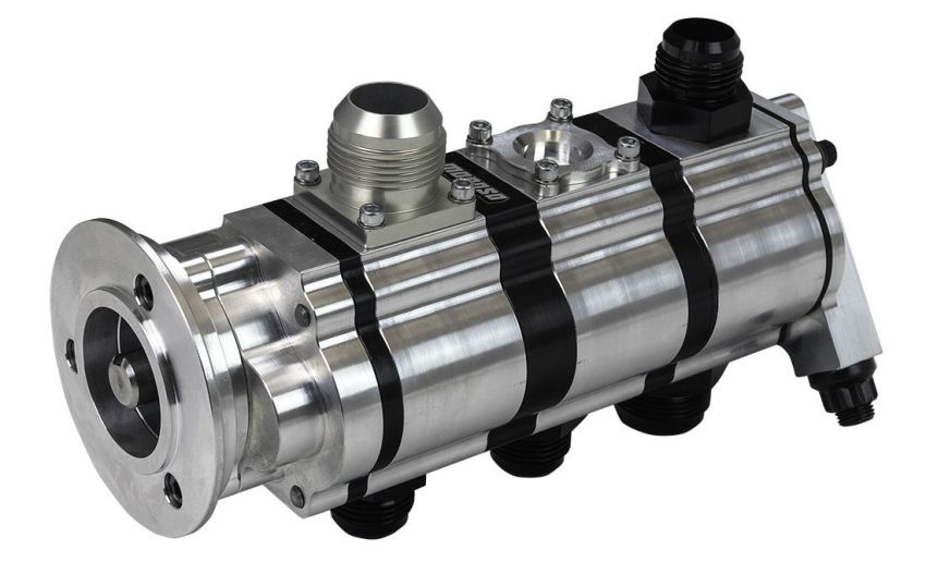 Moroso 22393 Tri-Lobe Dry Sump 3-Stage Oil Pump for Procharger V-Band 1.200