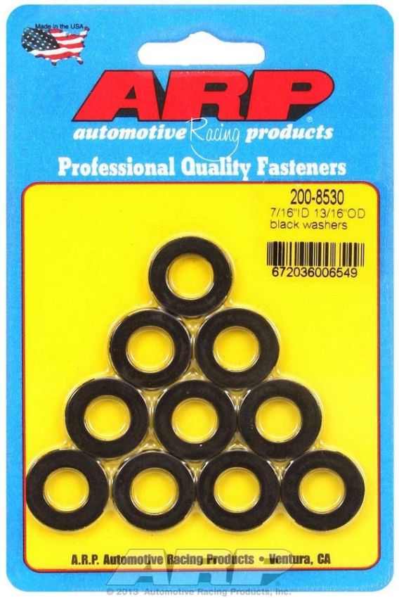 ARP ARP200-8530 Black Washers - 7/16 ID x 13/16 OD (10)
