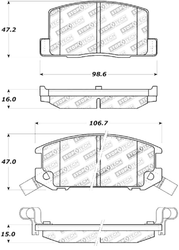 Stoptech 308.03090 Street Touring Brake Pads