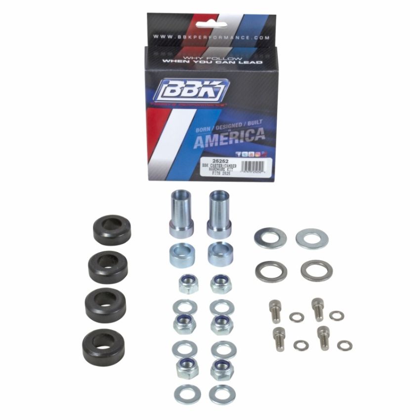 BBK Performance Parts 25252 1979-1993 MUSTANG BBK CASTER CAMBER PLATE HARDWARE KIT FOR 2525