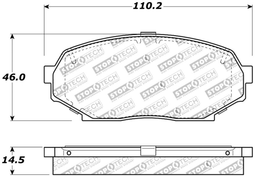Stoptech 309.05250 Performance 90-93 Mazda Miata Front Brake Pads D525