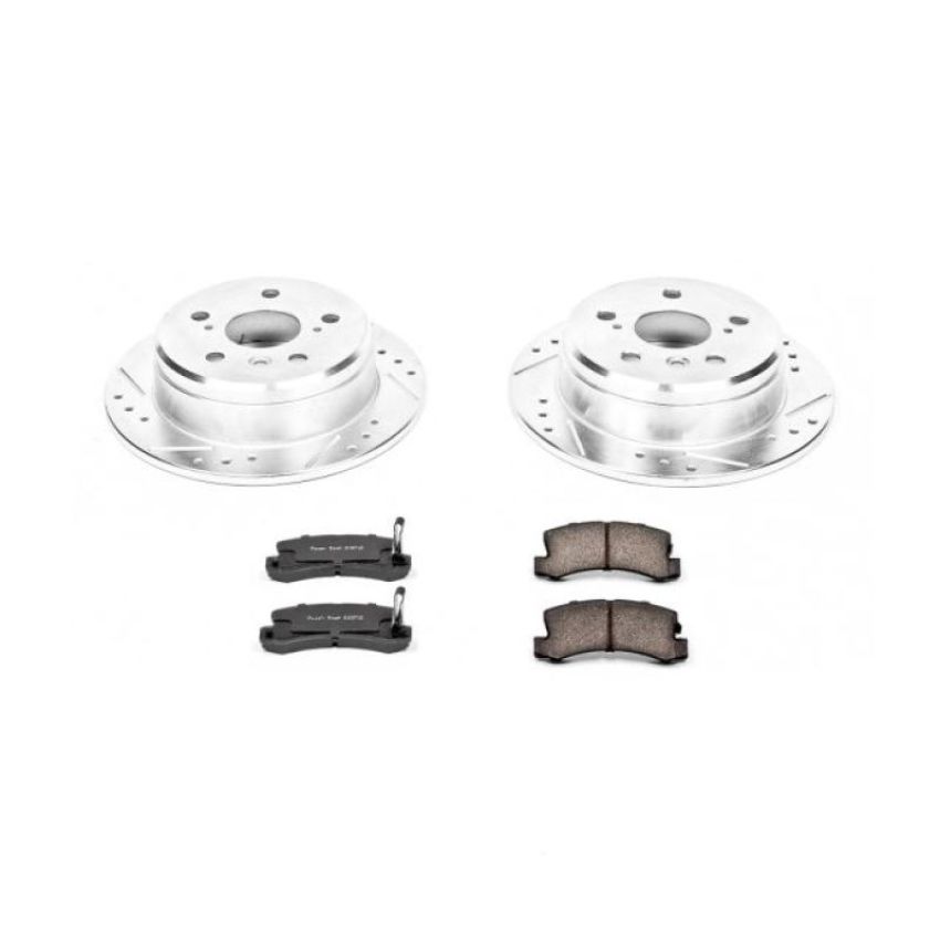 PowerStop K2565 Z23 Daily Driver Carbon-Fiber Ceramic Brake Pad and Drilled & Slotted Rotor Kit
