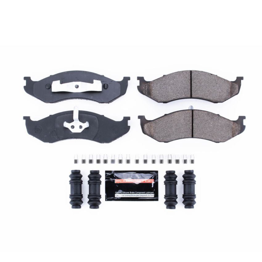 PowerStop Z23-477 PowerStop - Z23 Daily Driver Carbon-Fiber Ceramic Brake Pads with Hardware Kit
