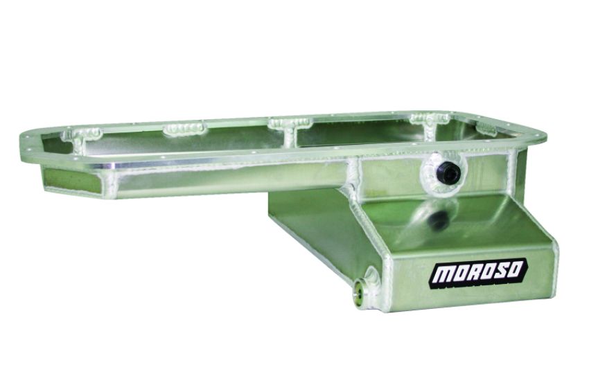 Moroso 20937 Toyota 2RZFE/3RZFE Kicked Out w/-16An Pick Up Wet Sump 5qt 5.5in Aluminum Oil Pan