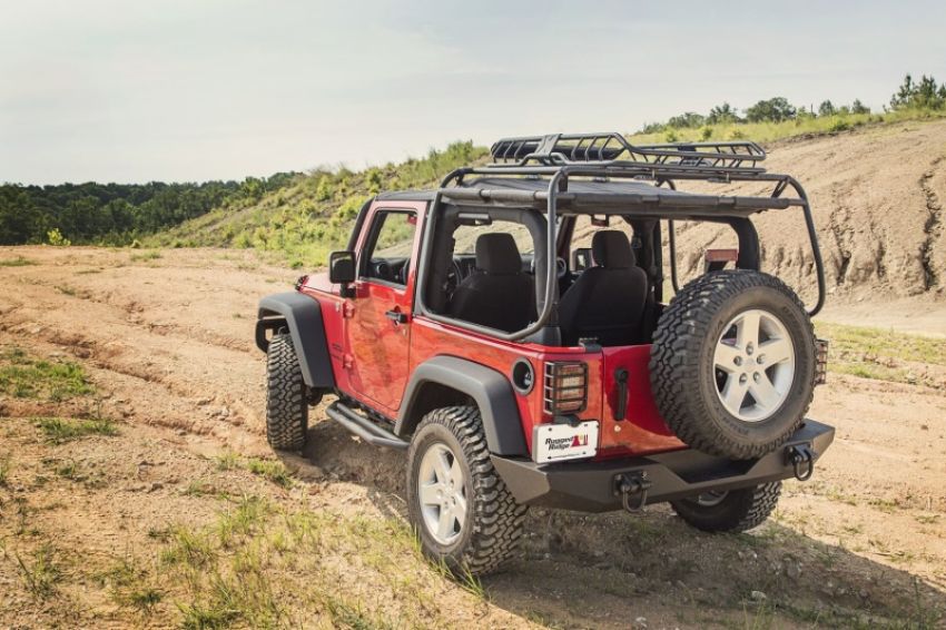 Rugged Ridge 11546.20 XHD Rear Bumper Textured Black 07-18 Jeep Wrangler