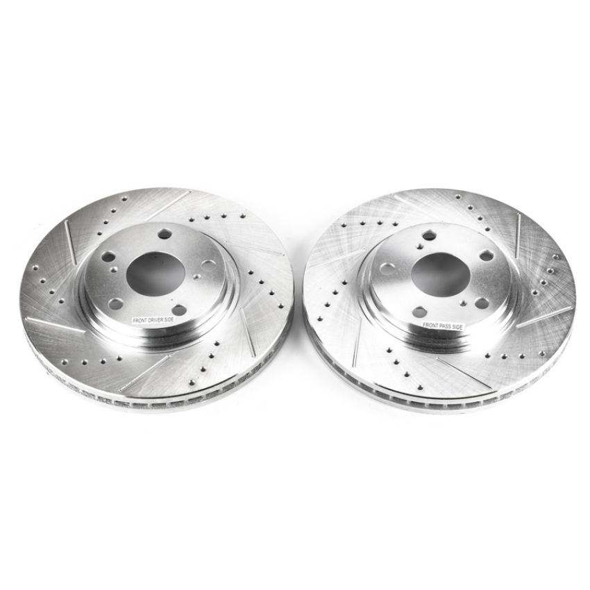 PowerStop JBR737XPR PowerStop Evolution Performance Drilled, Slotted & Plated Brake Rotor Pair