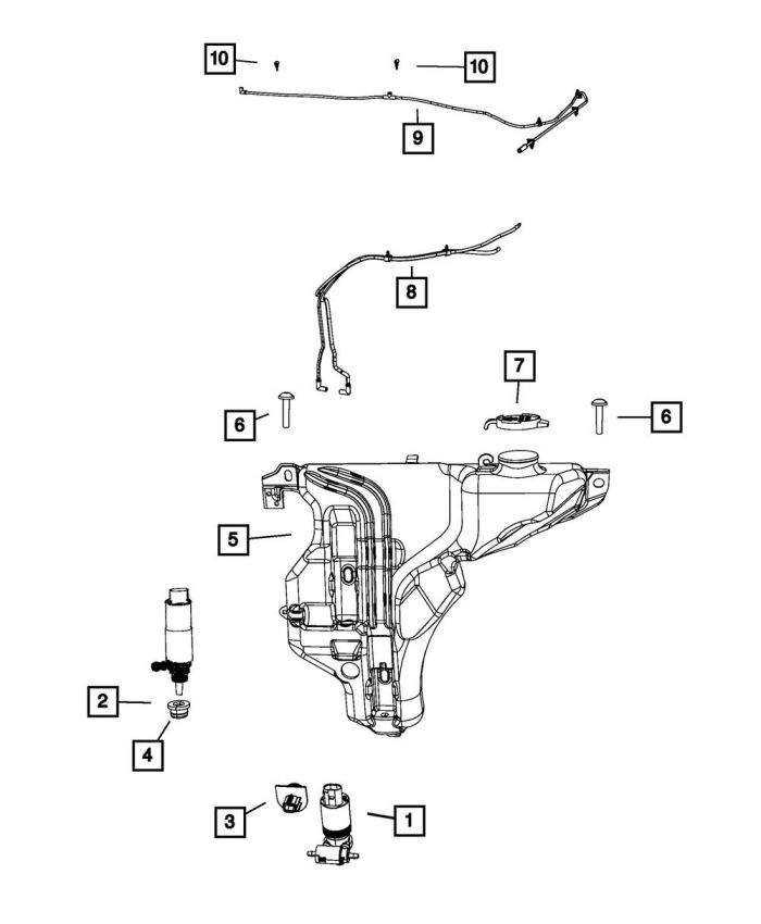 Mopar 4806312AA Windshield Washer Nozzle