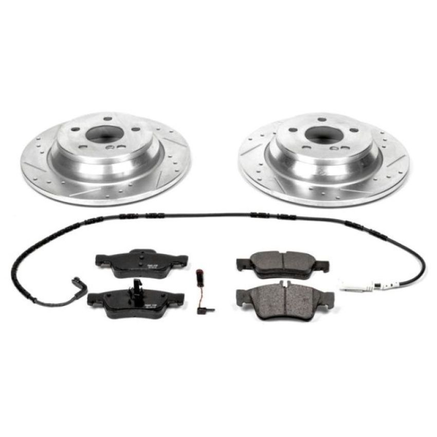 PowerStop K3069 Z23 Daily Driver Carbon-Fiber Ceramic Brake Pad and Drilled & Slotted Rotor Kit