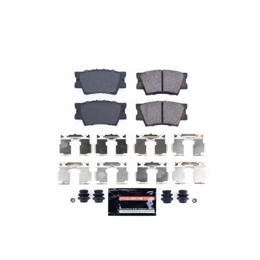 PowerStop Z23-1212 PowerStop - Z23 Daily Driver Carbon-Fiber Ceramic Brake Pads with Hardware Kit