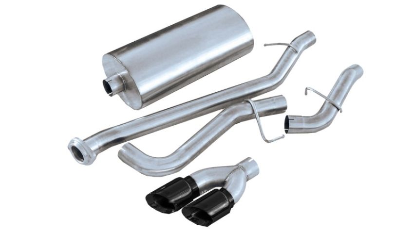 Corsa Performance 14260BLK 3.0in. Cat-Back Single Side Exit with Twin 4.0in. Black PVD Pro-Series Tips