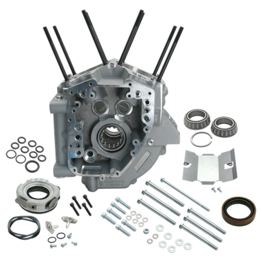 S&S Cycle 106-4043A 99-06 BT 4-18in Bore Crankcase - Silver