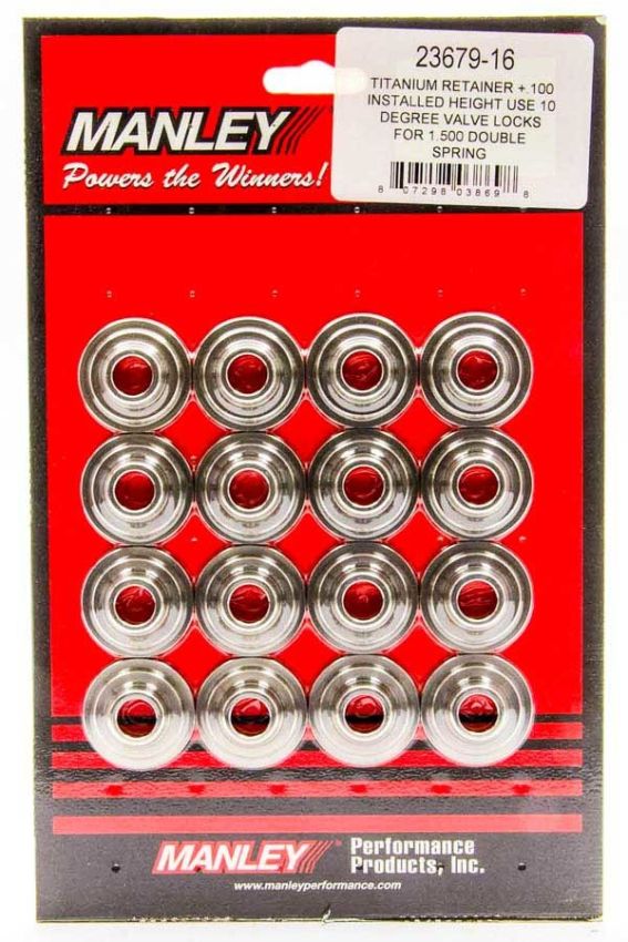 MANLEY MAN23679-16 10 Degree Titanium Valve Spring Retainers +.100