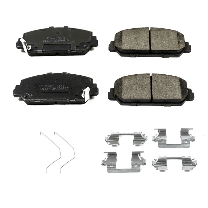 PowerStop 17-1697 PowerStop - Z17 Low-Dust Ceramic Brake Pads with Hardware