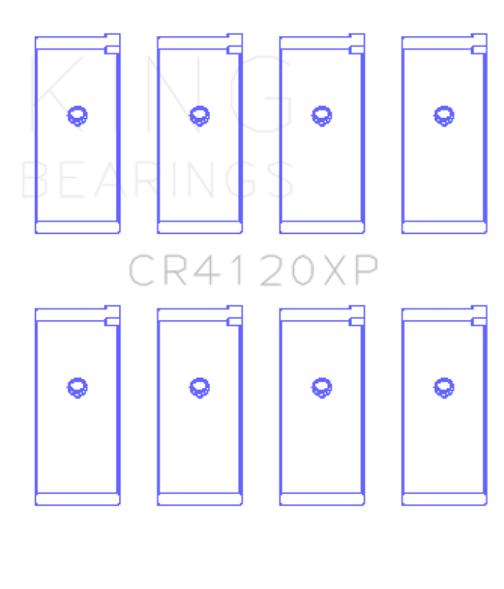 King Engine Bearings CR4120XP0.25 King Mitsubishi 4G63/4G64 7 Bolt 2nd Gen DSM and EVO I-IX (Size 0.25mm) Performance Rod Bearing Set