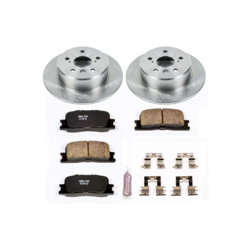 PowerStop KOE1069 OE Stock Replacement Low-Dust Ceramic Brake Pad and Rotor Kit