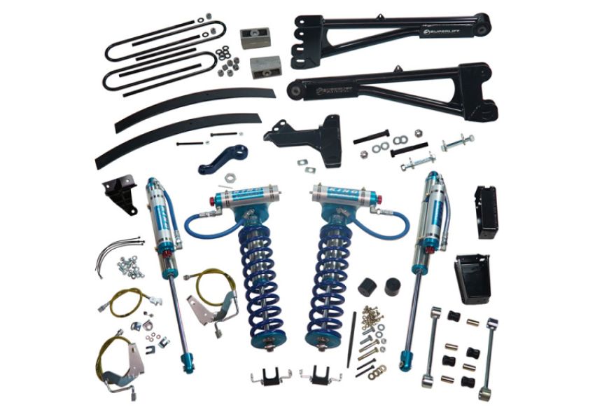 Superlift K983KG 08-10 Ford F-250/F-350 SD 4WD 6in Lift Kit w/Repl Radius Arms & King Coilovers Rear Shocks