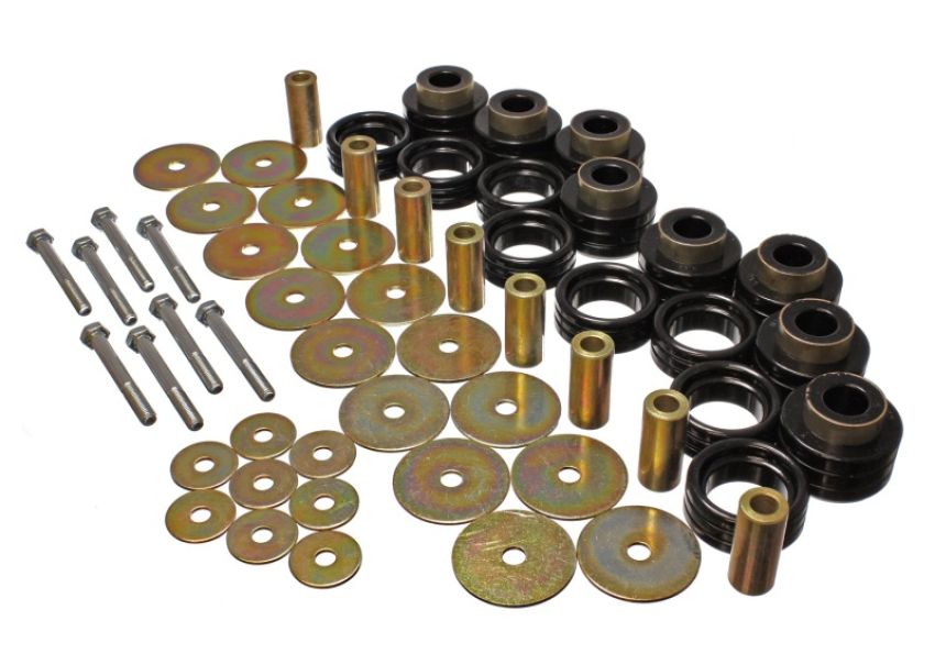 Energy Suspension 5.4112G Body Mount Set Inc. Hardware - Black