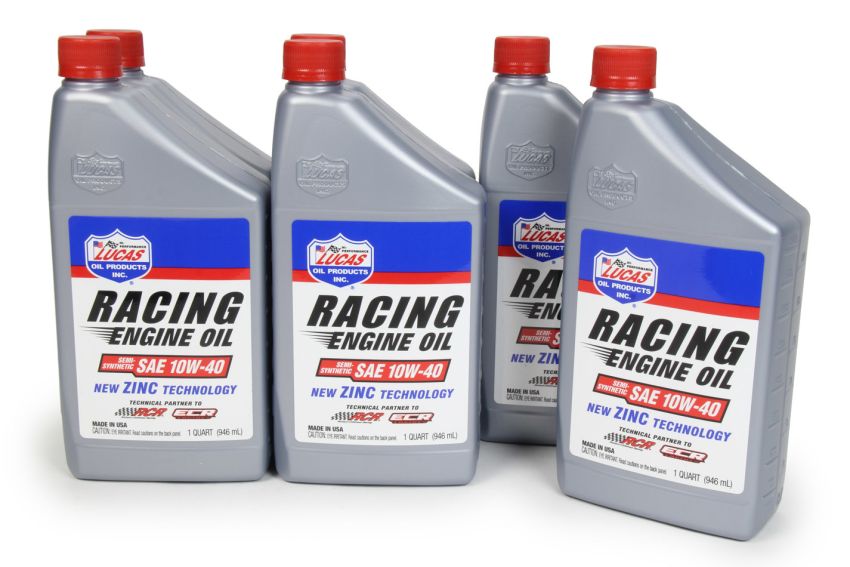 LUCAS OIL LUC10943-6 10w40 Semi Synthetic Racing Oil Case 6x1 Qt.