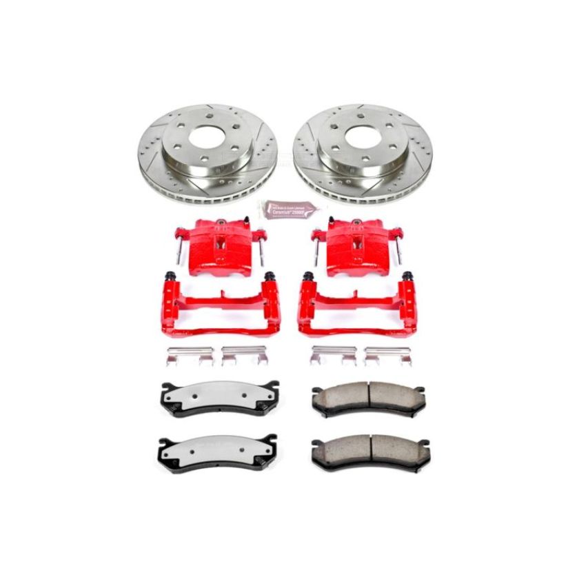 PowerStop KC2009-36 Z36 Truck and SUV Ceramic Brake Pad, Drilled & Slotted Rotor, and Caliper Kit