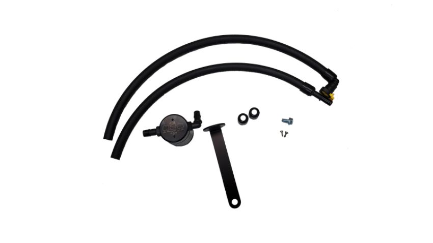 J&L 3078D-B 21-21.5 Ford Bronco 2.3L Ecoboost Passenger Side 3.0 Oil Separator - Black Anodized
