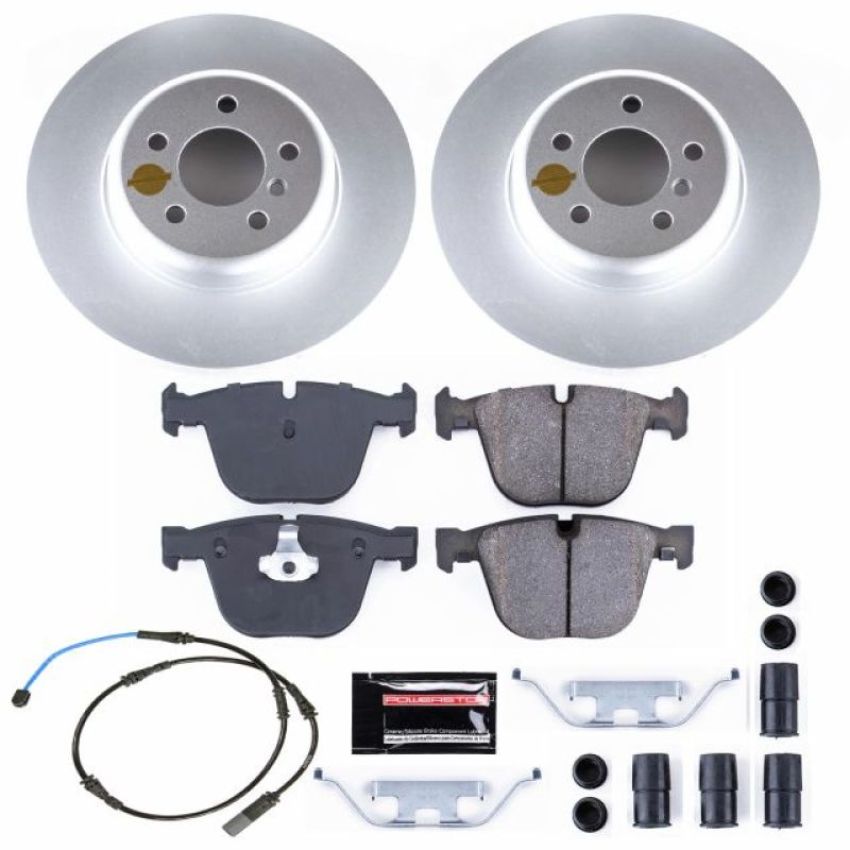 PowerStop CRK6035 Genuine Geomet Coated Rotor and Carbon-Fiber Ceramic Brake Pad Kit