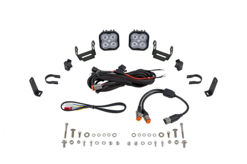 Diode Dynamics DD7662 SS3 LED Bumper 1 1/2 In Roll Bar Kit Pro - White SAE Fog (Pair)
