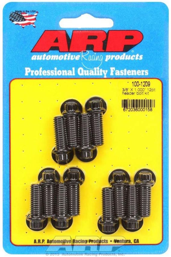 ARP ARP100-1209 Header Bolt Kit - 12pt. 3/8 x 1.00 UHL (12)