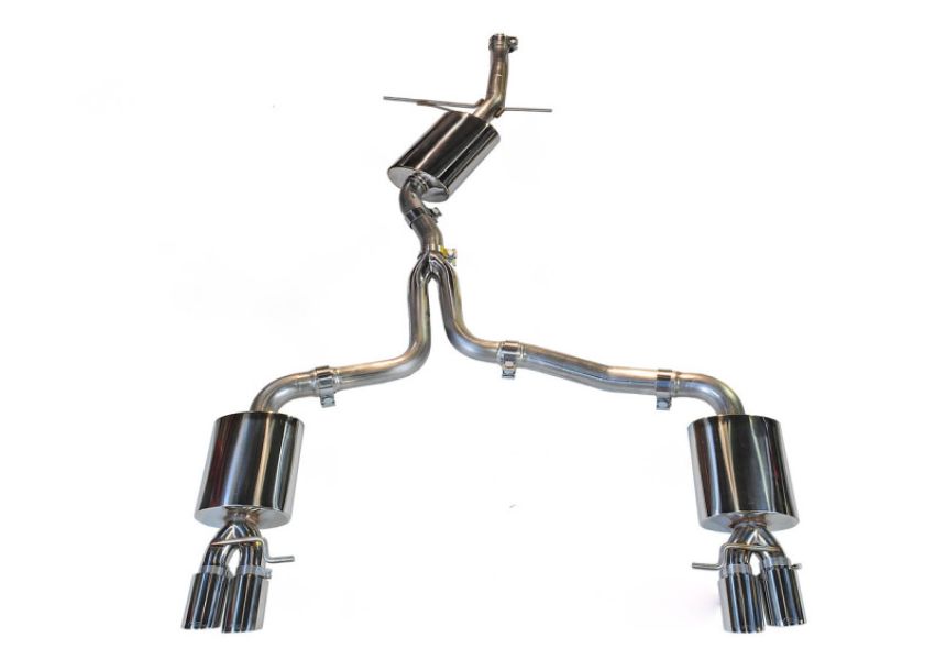 AWE Tuning 3015-43024 Audi B8 A5 2.0T Touring Edition Exhaust - Quad Outlet Diamond Black Tips