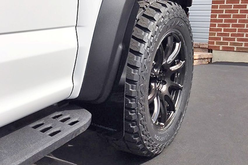 Rally Armor MF53-UR-BLK/DGRY Black Mud Flap/Dark Grey Logo