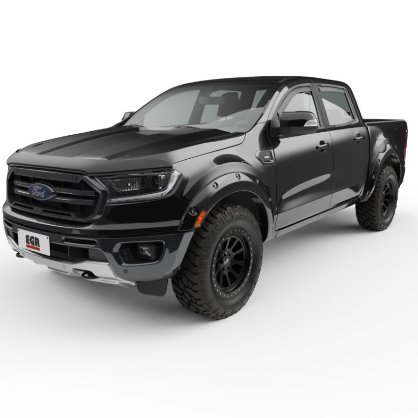 EGR 793554-G1 19-22 Ford Ranger Painted To Code Shadow Traditional Bolt-On Look Fender Flares Black Set Of 4