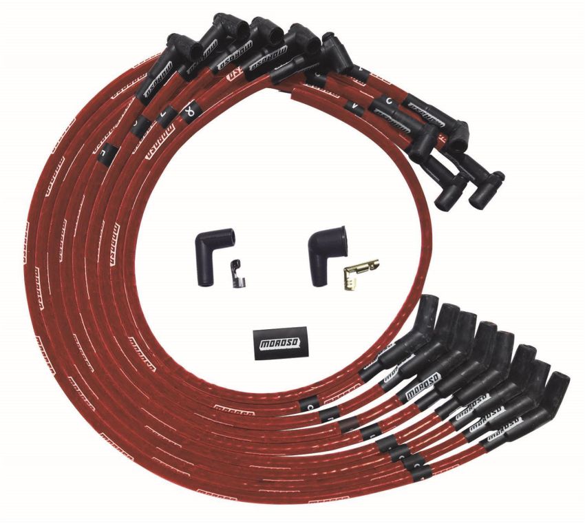 MOROSO MOR52530 Ultra Plug Wire Set SBC Under V/C Red
