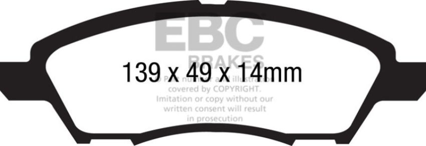 EBC Brakes UD1592 Ultimax OEM Replacement Brake Pads