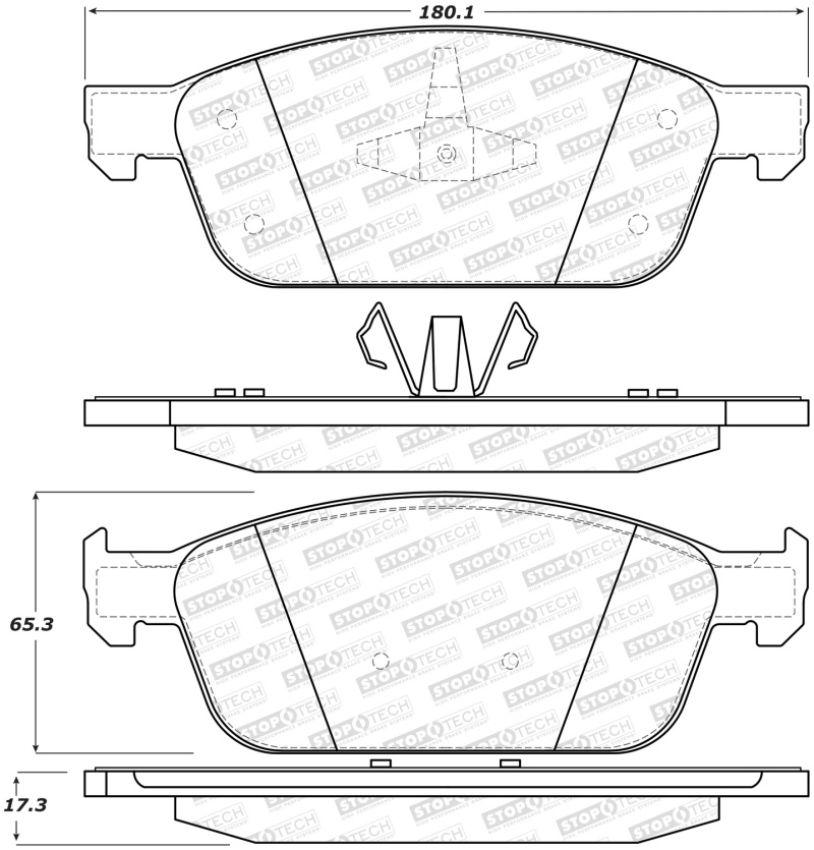 Stoptech 308.16450 Street Brake Pads - Front/Rear